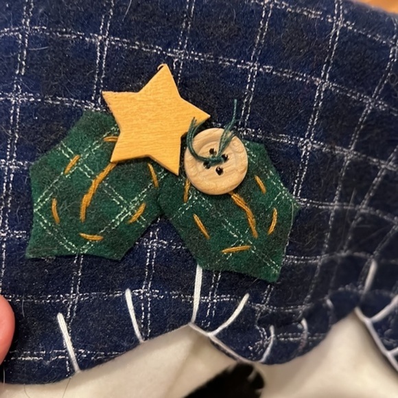 VINTAGE FELT SNOWMAN STOCKING - Picture 7 of 8